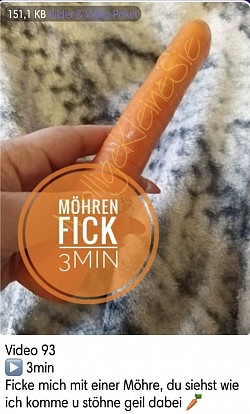 möhre foodporn stöhnen orgasmus mollig 3min