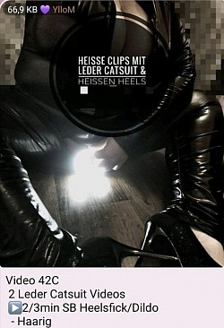 heelsfick 3min leder catsuit dildo