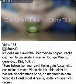 eiswürfel haarig dirty talk